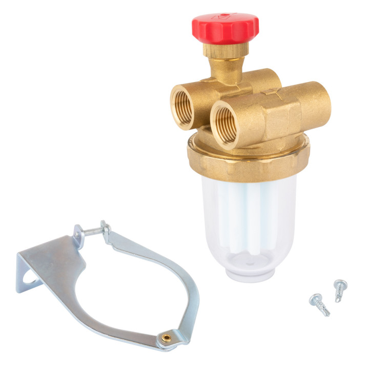 Filtr olejowy dwururowy Z 1/2 - 500 Si, z wkładem plastikowym