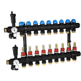 ProCalida EF1 na 9 obiegów grzewczych, rotametry 0,2 ÷ 1,6 l/min