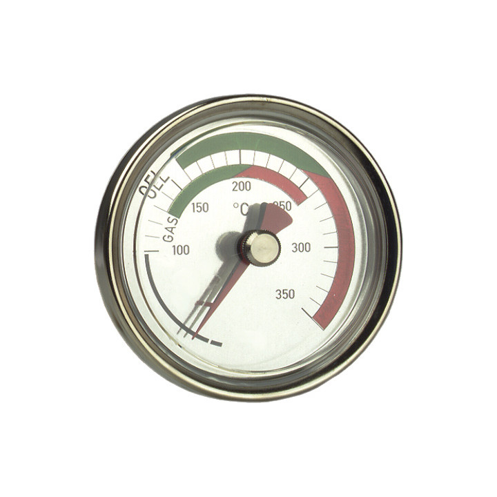 Termometr bimetaliczny do pomiaru temperatury spalin RTC 80, fi80 mm, L 100 mm, 0÷350°C, ax, kl. 2
