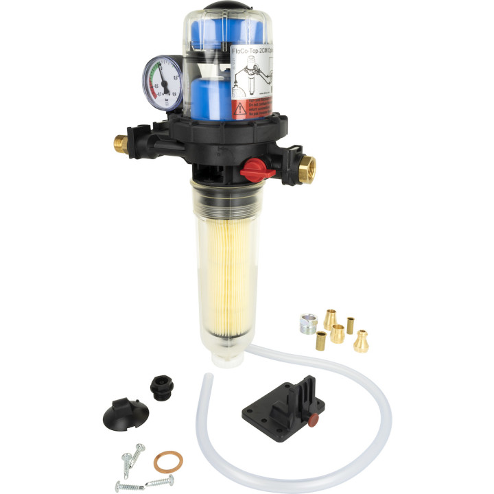 Filtr oleju zintegrowany z odpowietrznikiem FloCo-Top-2CM Optimum MC-18, przyłącze G3/8" x GW G3/8", wkład długi Opticlean MC-18