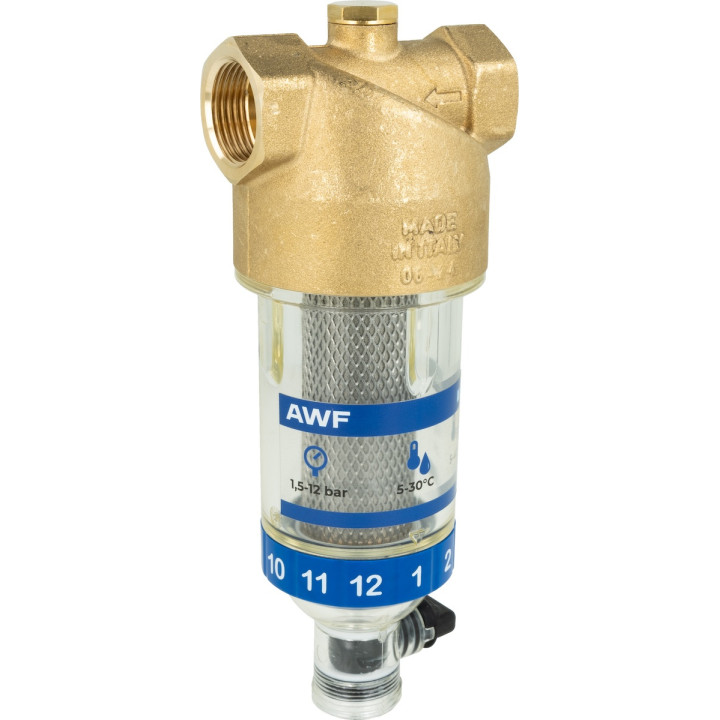 Filtr do wody AWF 120 z płukaniem ręcznym, GW G3/4'' – Afriso