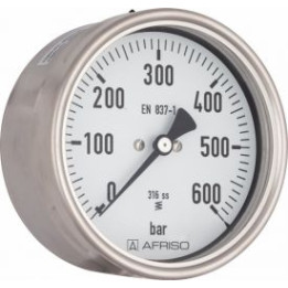 Manometr chemiczny RF 160 Ch, D412, fi160 mm, -1÷0,6 bar, G1/2", exc, kl. 1,0