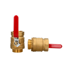Zawory kulowe G1 1/2" x GW G1 1/2", do rozdzielacza dolnego