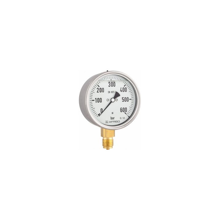 Manometr glicerynowy RF 80 Gly, D701, fi80 mm, 0÷1,6 bar, G1/2", rad, kl. 1,6