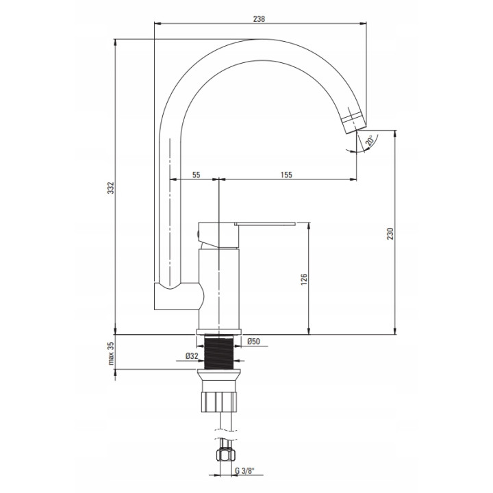 BATERIA KUCHENNA OBROTOWA STAL LUPO BLU F62M