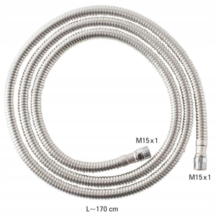 WĄŻ PRYSZNICOWY DO BATERII 3-OTWOROWYCH - 170 CM CHROM XDWM3VCN1