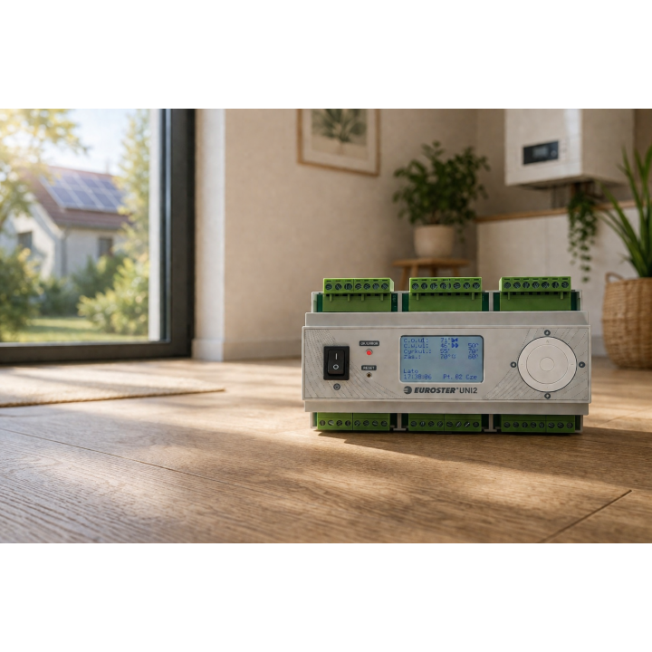 EUROSTER UNI2 - Pogodowy sterownik do instalacji z 2 obiegami