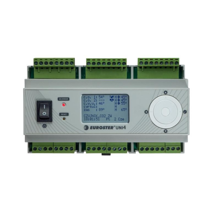 EUROSTER UNI4 - Pogodowy sterownik do instalacji z 2 obiegami