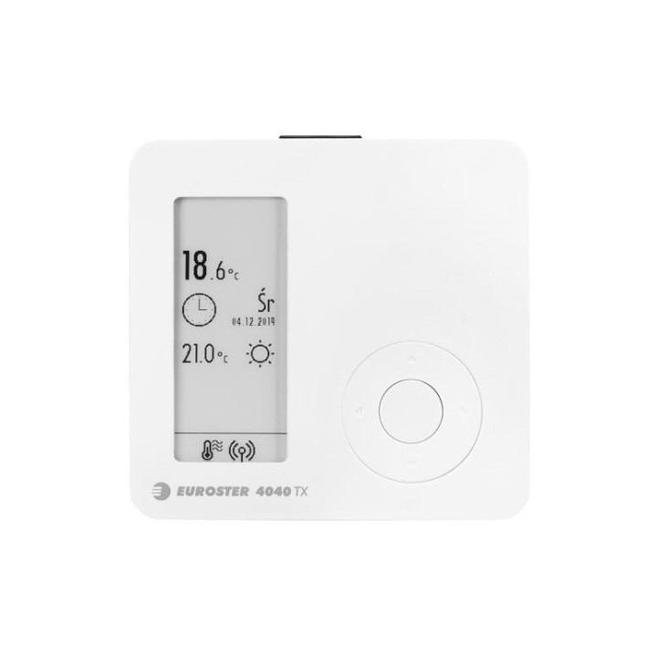 EUROSTER 4040TXC6 - Bezprzewodowy, tygodniowy regulator temperatury do ogrzewania podłogowego