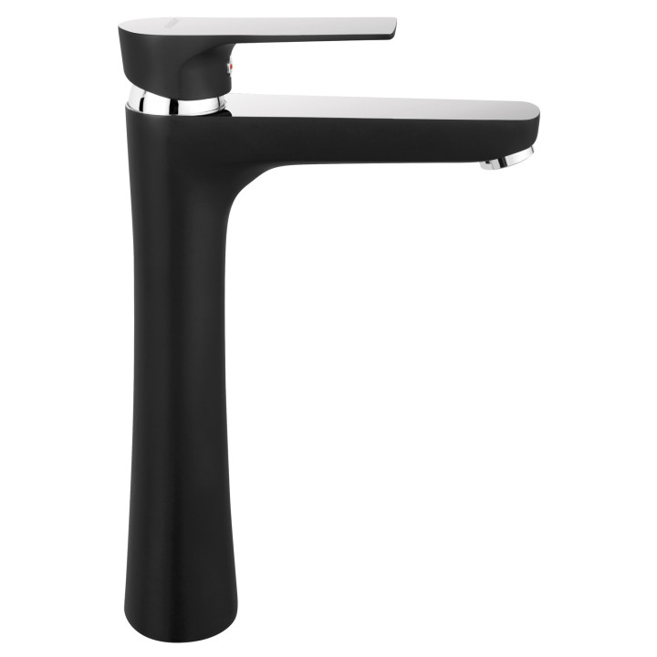ALGEO SQUARE BATERIA UMYWALKOWA NABLATOWA, CZARNY / CHROM