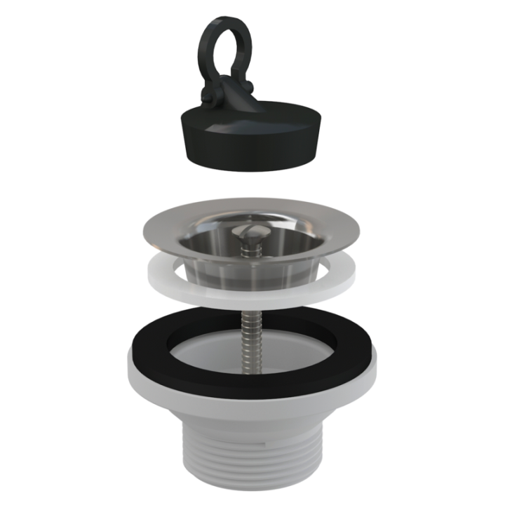 Spust umywalki 5/4", sitko nierdzewne DN63 – Alcadrain