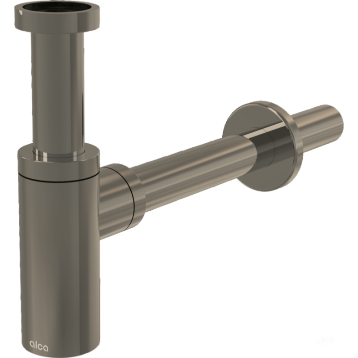 Półsyfon umywalkowy DN32 design, nickel-mat szczotkowany