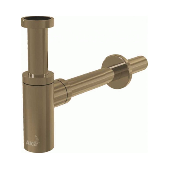 PÓŁSYFON UMYWALKOWY DN32 DESIGN, GOLD-MAT SZCZOTKOWANY