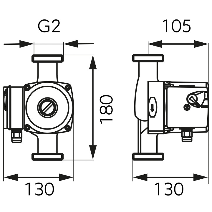 Pompa cyrkulacyjna do CWU 32-60-180 – Ferro