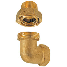 Śrubunek mosiężny kątowy z o-ringiem 3-8" – Ferro