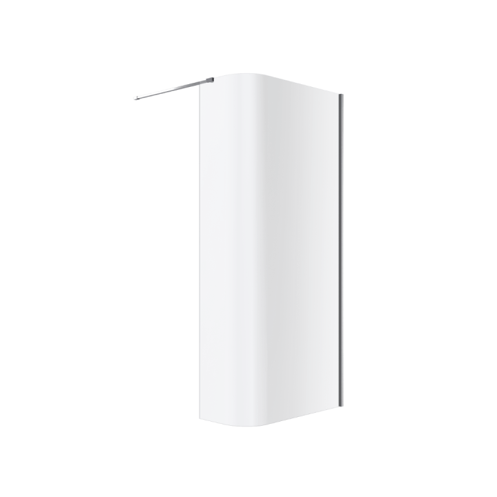 Vidoq walk-in ścianka prysznicowa gięta 93x200 cm, powłoka Clean Control, chrom