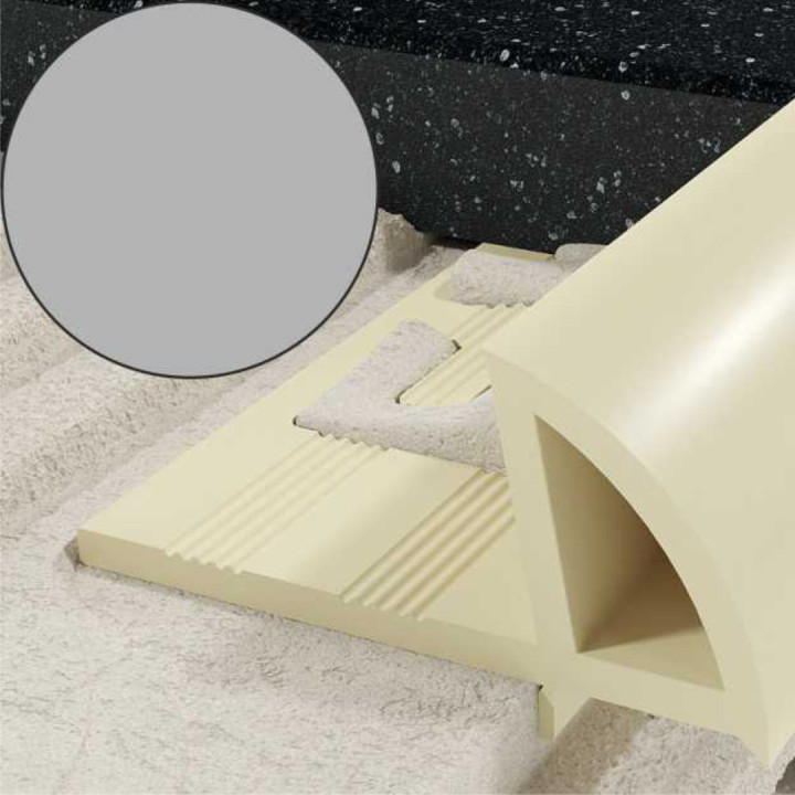 Profil EN krawędziowy 7 mm długość 250 cm, PVC, szary – Excellent