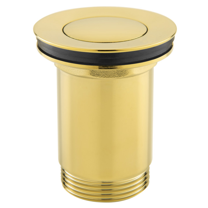 ZAWÓR SPUSTOWY Z PRZELEWEM, CLICK-CLACK, 5/4", ZŁOTY