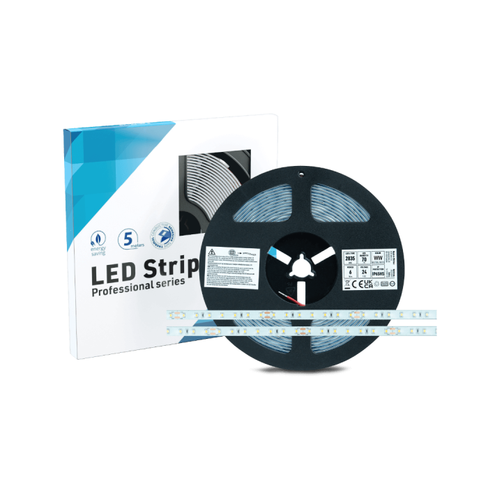 Taśma 350 LED SMD IP65, 70 LED/m, 5m napięcie 24V, moc 6W/m, 3000