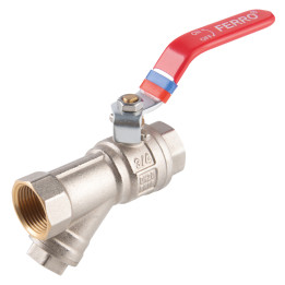 Zawór kulowy gw-gw z dźwignią, z filtrem, 1-2", f-power – Ferro