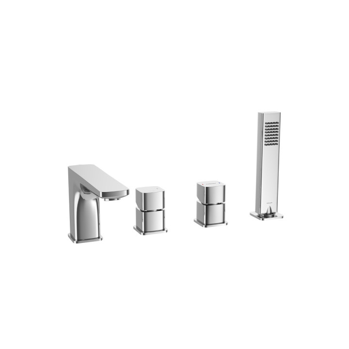 Keria bateria wannowa 4 otworowa, chrom – Excellent