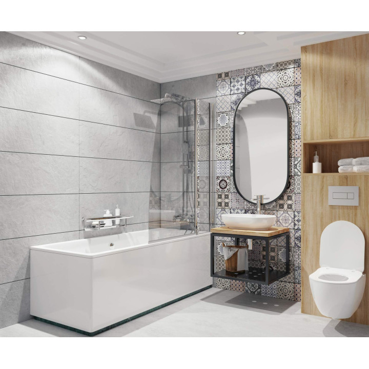 Zestaw WC podtynkowy 6 w 1 biały chrom CDES6ZPW
