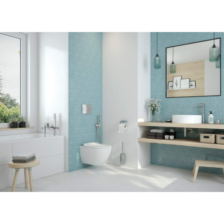 Zestaw WC podtynkowy 6 w 1 biały chrom CDES6ZPW