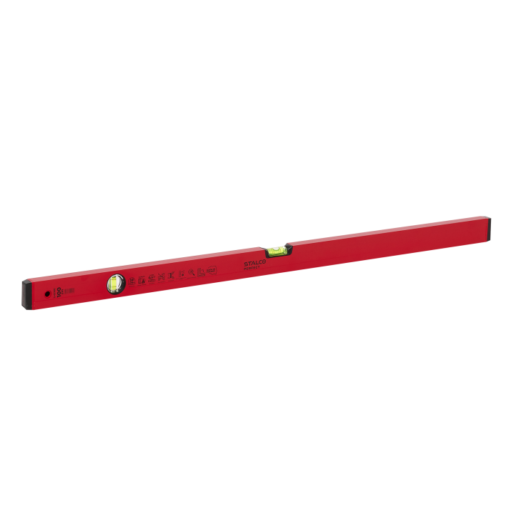 Poziomnica aluminiowa 100cm czerwona STALCO PERFECT S-65100
