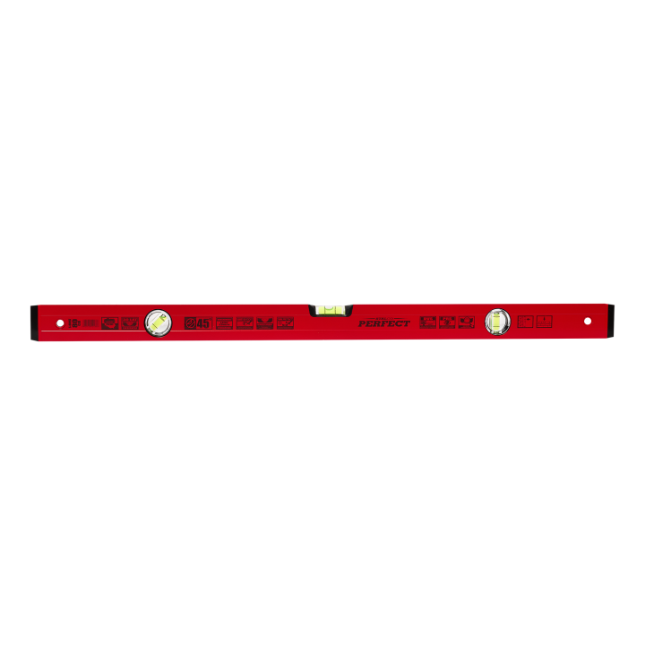 Poziomnica aluminiowa 80cm / 45° czerwona STALCO PERFECT S-65157
