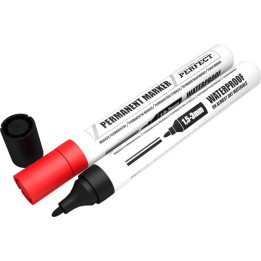 Marker permanentny 1,5-3mm czerwony (10szt.) STALCO PERFECT