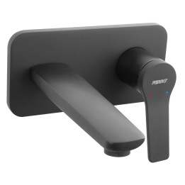Stratos bateria umywalkowa podtynkowa, czarna – Ferro