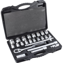 Zestaw nasadek z grzechotką CrV Stalco Perfect S-77222