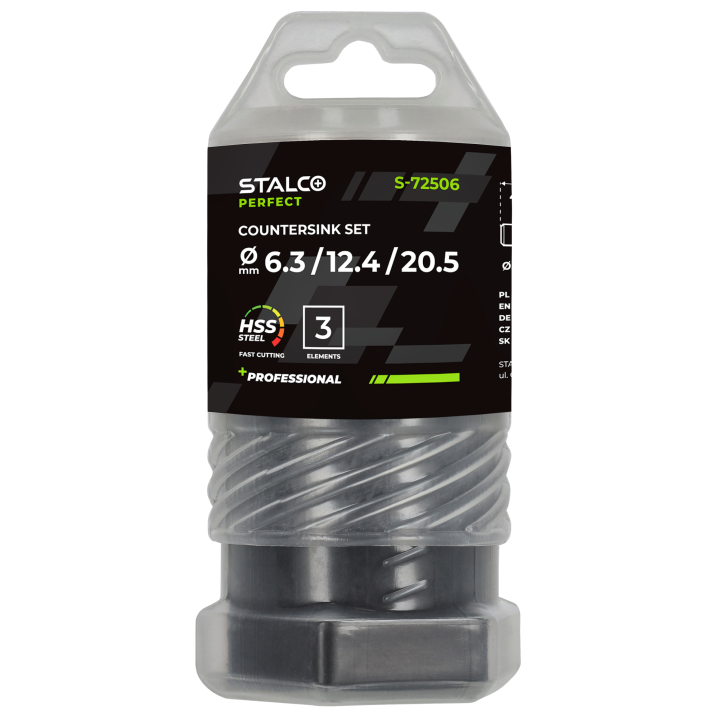 Zestaw 3x Pogłębiacz stożkowy HSS – Stalco Perfect