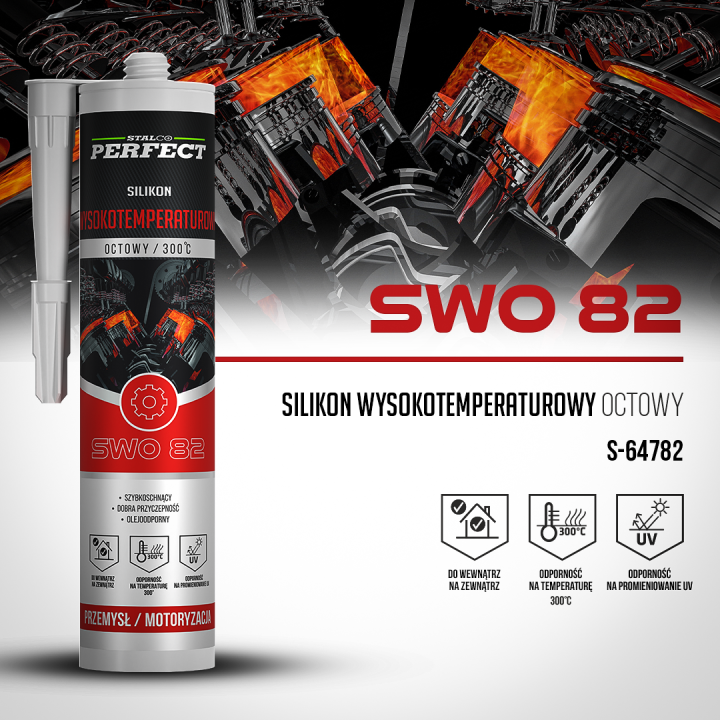 Silikon wysokotemperaturowy 300°C czerwony – Stalco Perfect