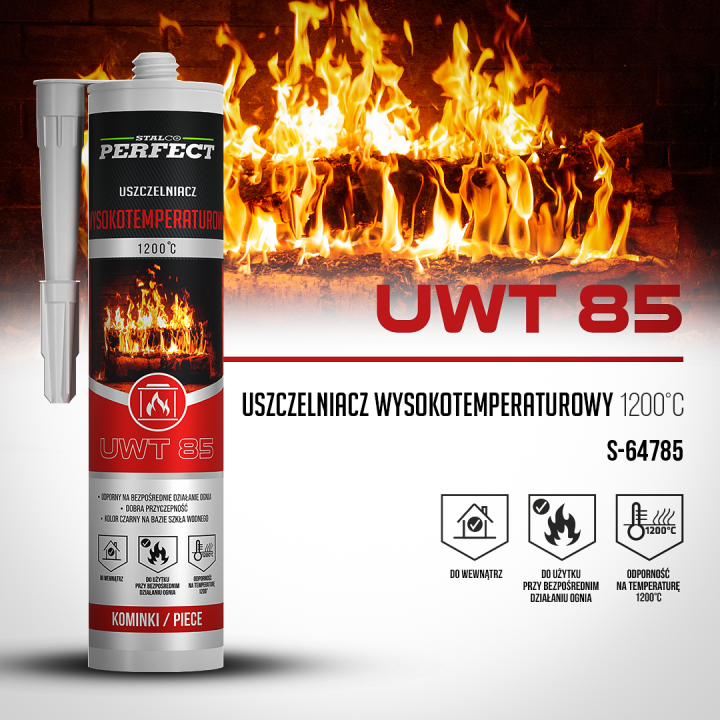 Uszczelniacz 1200°C czarny – Stalco Perfect