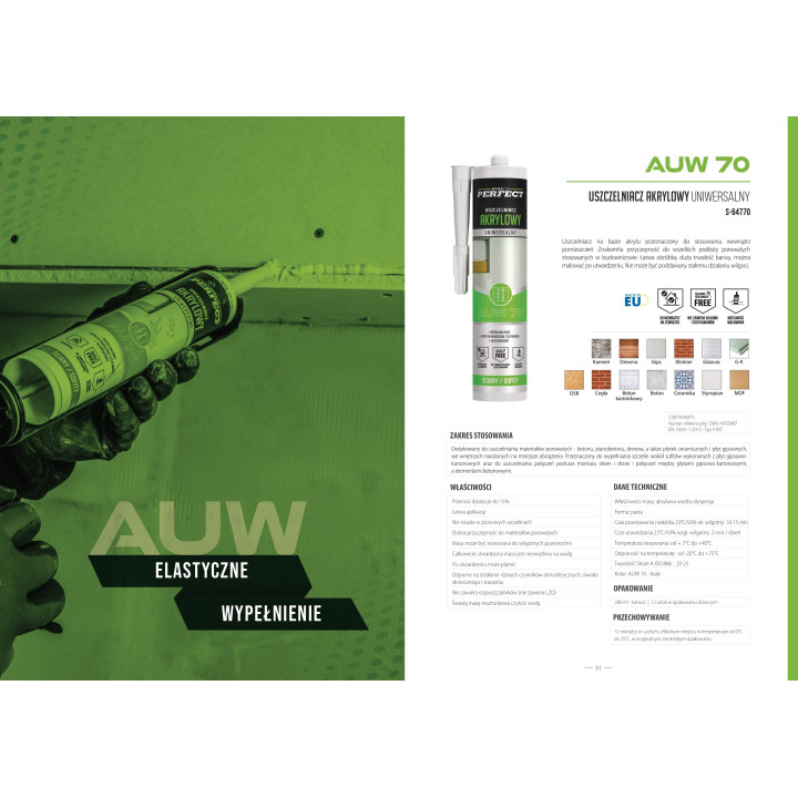 Akryl uniwersalny biały STALCO PERFECT 280 ml uszczelniacz