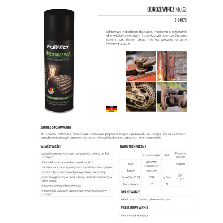 Odrdzewiacz MoS2 – Stalco Perfect