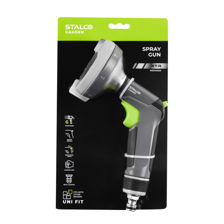Pistolet zraszający 6-funkcyjny XTR – Stalco Garden