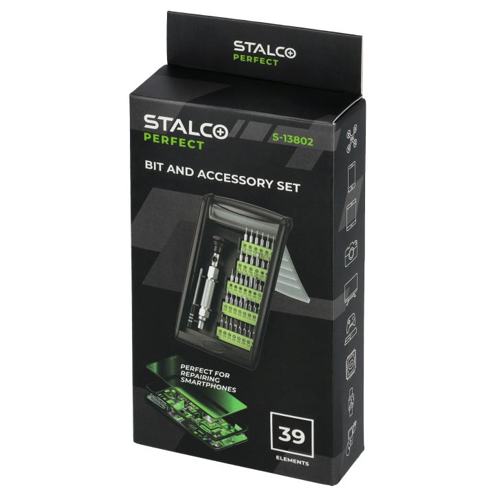 Zestaw bitów precyzyjnych 38 elementów – Stalco Perfect