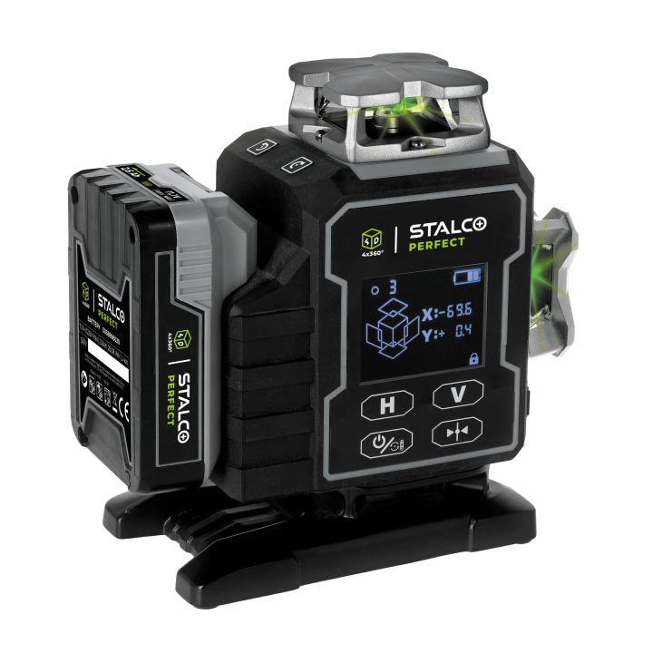 Laser krzyżowy 4D LLP4DG zielony STALCO PERFECT S058598012