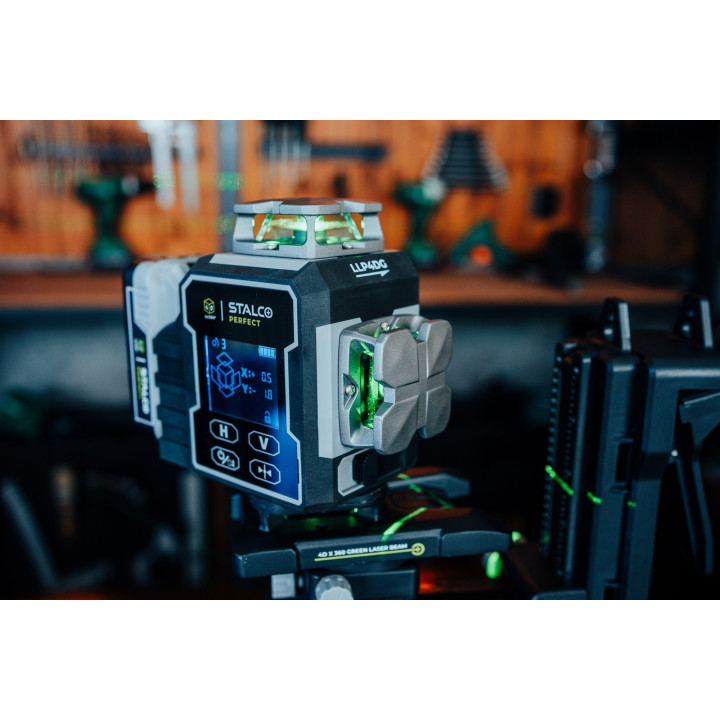 Laser krzyżowy 4D LLP4DG zielony STALCO PERFECT S058598012