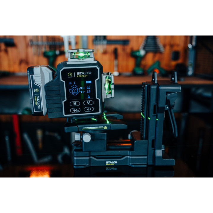 Laser krzyżowy 4D LLP4DG zielony STALCO PERFECT S058598012