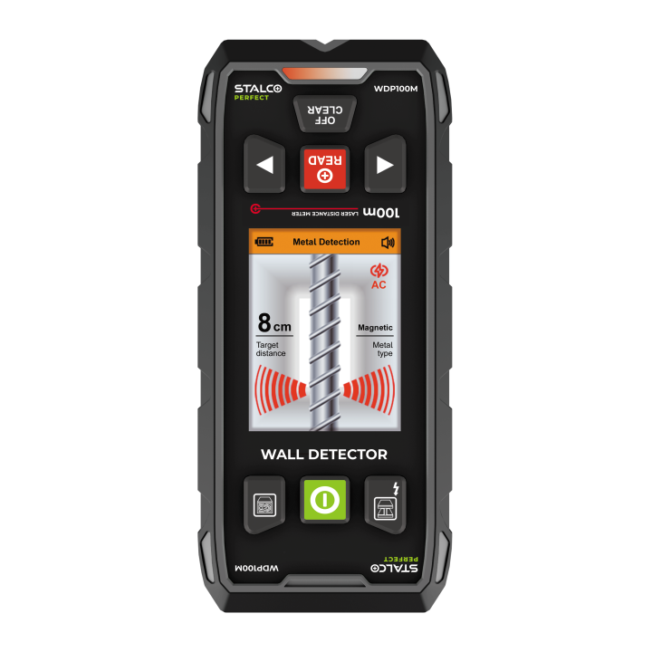 Wielofunkcyjny detektor ścienny WDP100M 100m STALCO PERFECT
