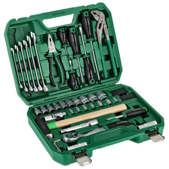 Zestaw narzędzi 1/2” 1/4” 55 EL. grzechotka 90T BMC Stalco