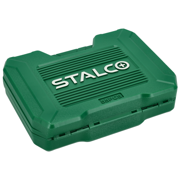 Zestaw narzędzi 1/2” 1/4” 55 EL. grzechotka 90T BMC Stalco