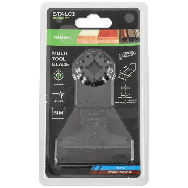 Brzeszczot BIM-METAL/DREWNO do cięcia wgłęb. 65x40mm STARLOCK AII