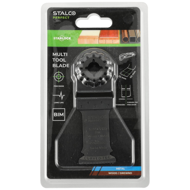 Brzeszczot BIM-METAL/DREWNO do cięcia wgłęb. 32x50mm STARLOCK AIZ