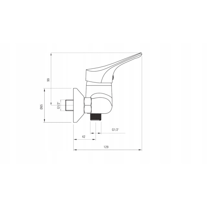 Bateria prysznicowa ścienna chrom BOJ 040M – Deante