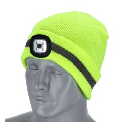 Czapka odblaskowa z latarką RAY FLUO Stalco