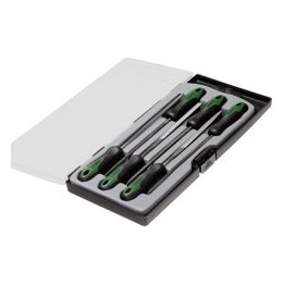 Pilniki iglaki 100 mm, komplet 6 szt. w etui Stalco